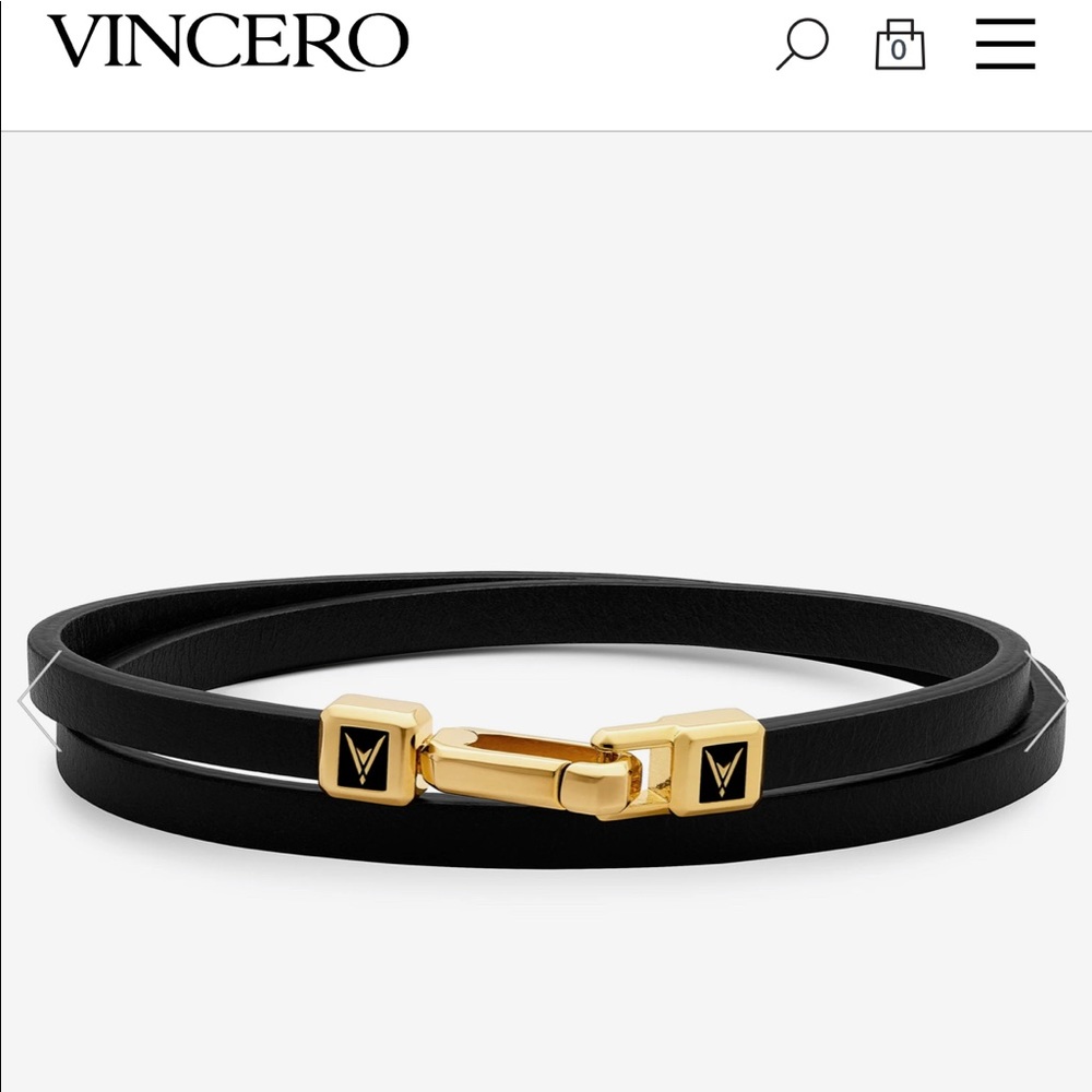 Vincero The Hitch leather wrap bracelet